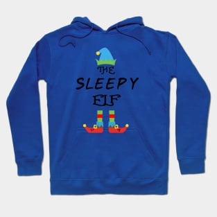 The Sleepy Elf Matching Family Group Christmas Party Hoodie